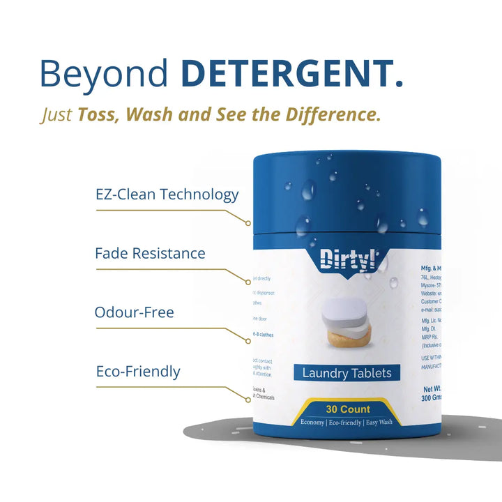 Eco-Friendly Laundry detergent tablets with Citric Lime charged ingredients to fight active bacteria