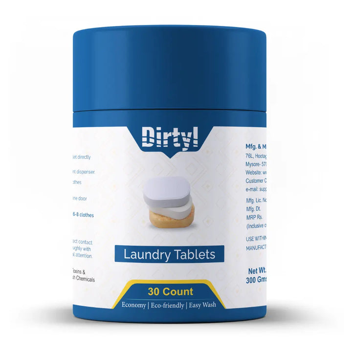 Dirtyl Laundry Detergent Tablets is a eco-friendly product which is Affordable and Machine friendly.